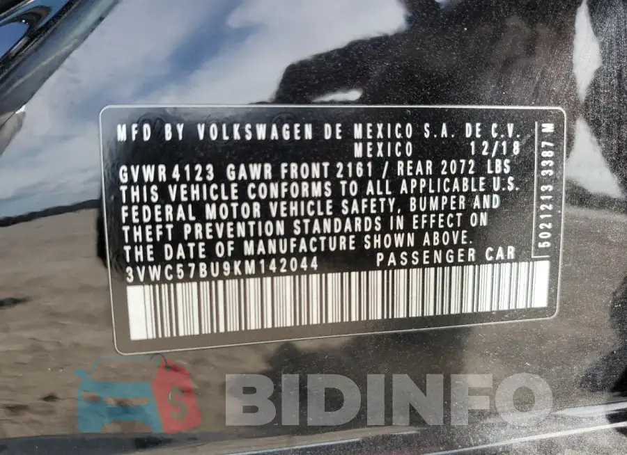 3VWC57BU9KM142044 Photo# 12