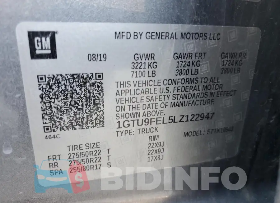 1GTU9FEL5LZ122947 Photo# 12