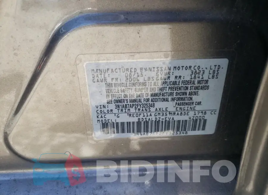 3N1AB7AP2FY325348 Photo# 12