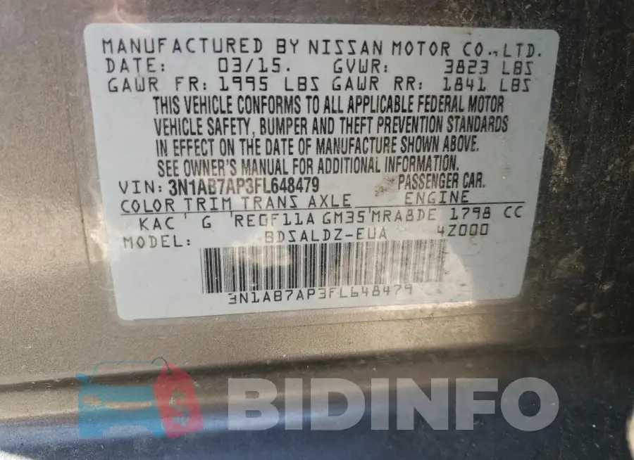 3N1AB7AP3FL648479 Photo# 12