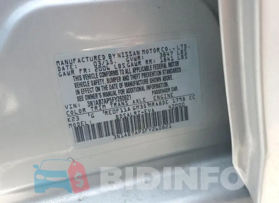 3N1AB7AP5FY260821 Photo# 12