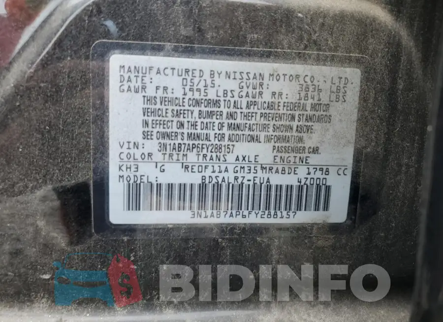 3N1AB7AP6FY288157 Photo# 12