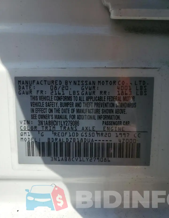 3N1AB8CV1LY279086 Photo# 13