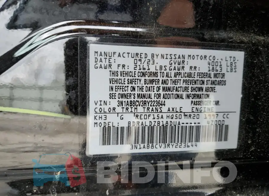 3N1AB8CV3RY223644 Photo# 12