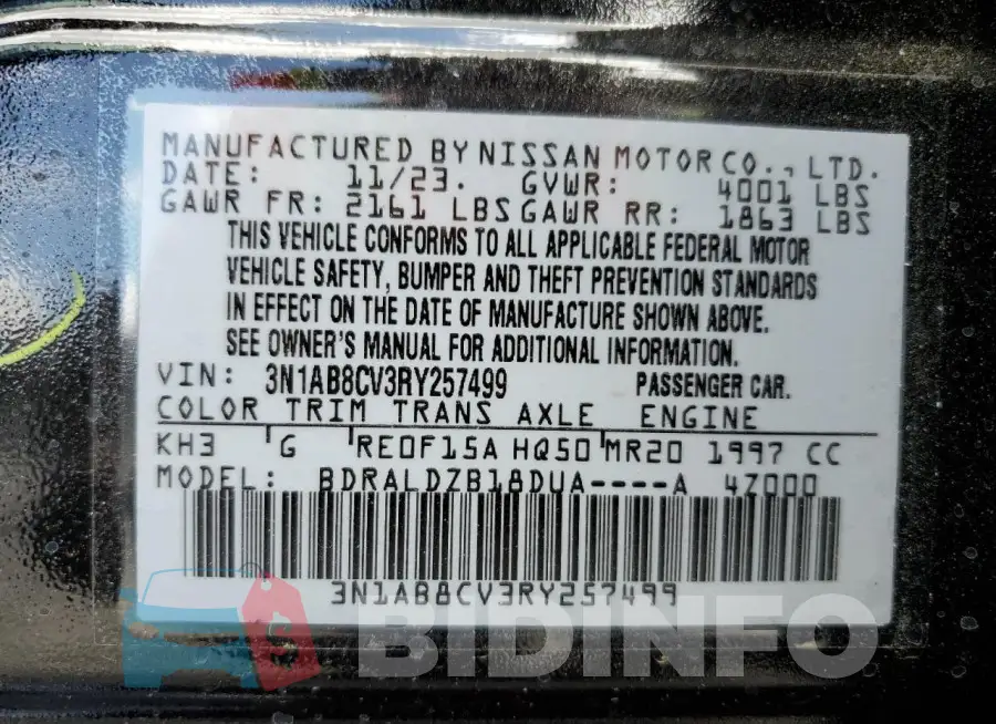 3N1AB8CV3RY257499 Photo# 12