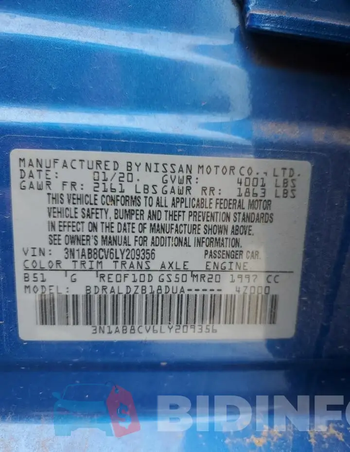 3N1AB8CV6LY209356 Photo# 13