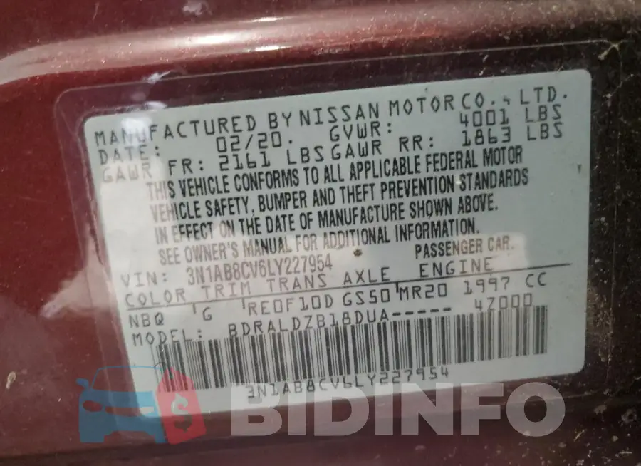 3N1AB8CV6LY227954 Photo# 12
