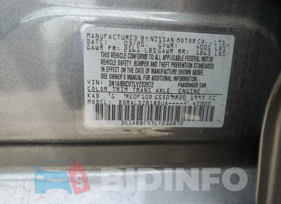 3N1AB8CV7LY232872 Photo# 12