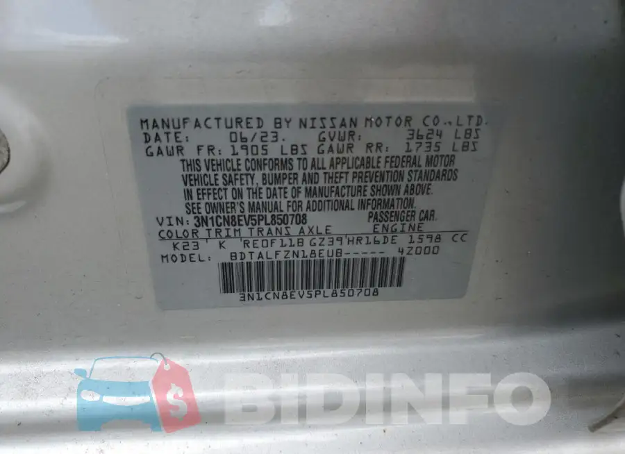 3N1CN8EV5PL850708 Photo# 12