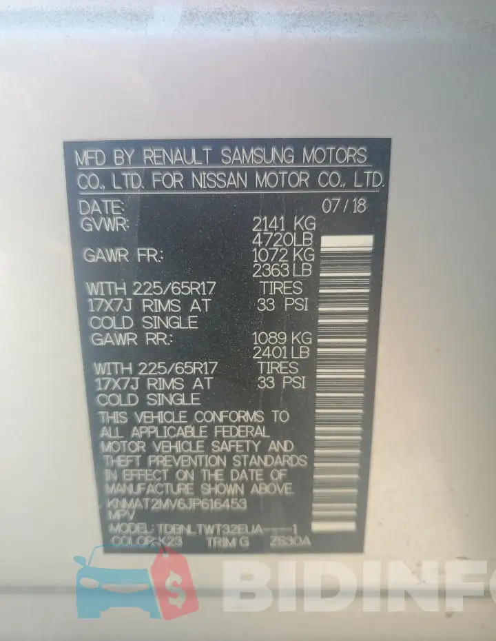 KNMAT2MV6JP616453 Photo# 13