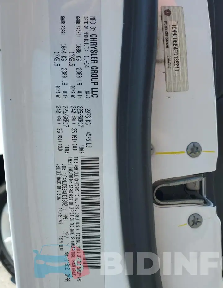 1C4NJDEB4FD189211 Photo# 14