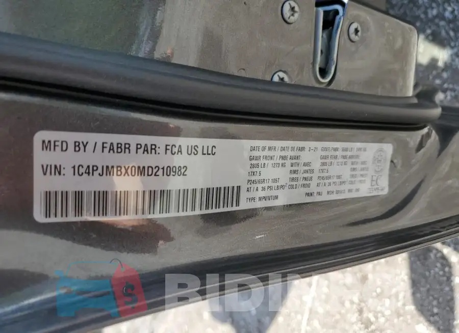1C4PJMBX0MD210982 Photo# 13