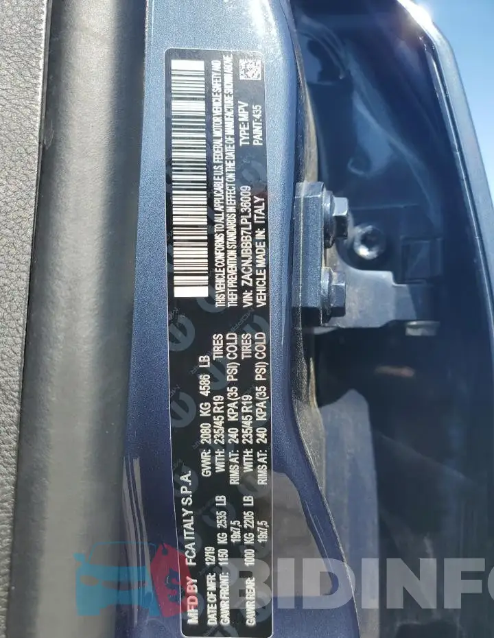 ZACNJBBB7LPL36009 Photo# 13