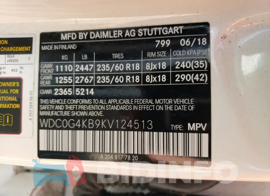 WDC0G4KB9KV124513 Photo# 14
