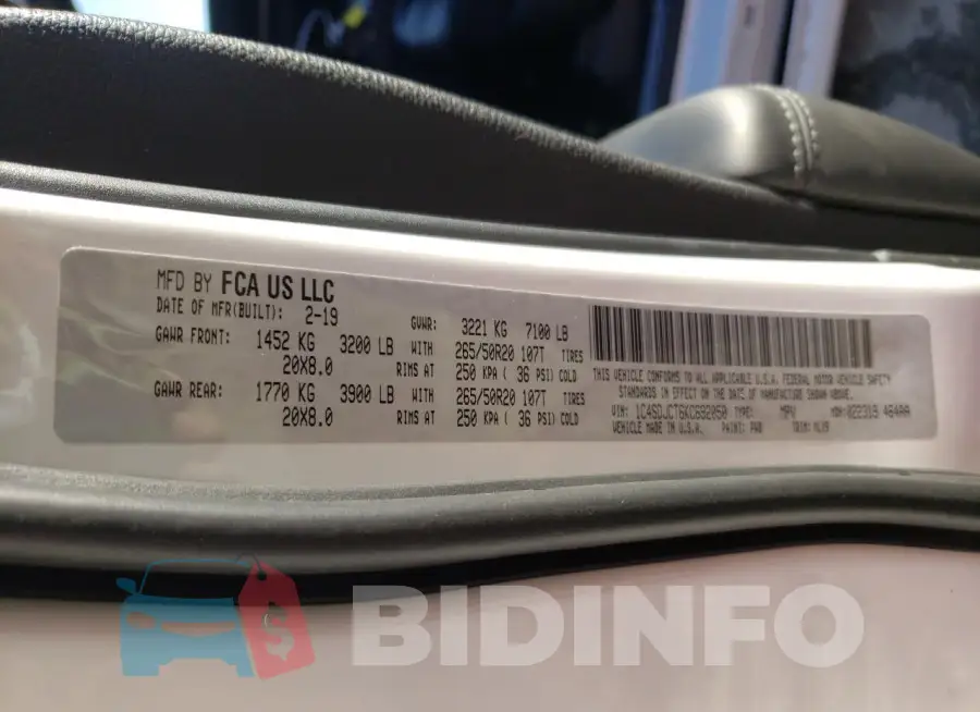 1C4SDJCT6KC692050 Photo# 14