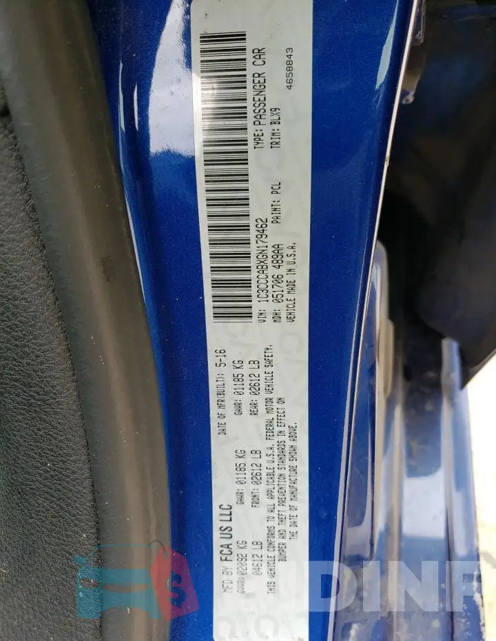 1C3CCCABXGN179462 Photo# 12