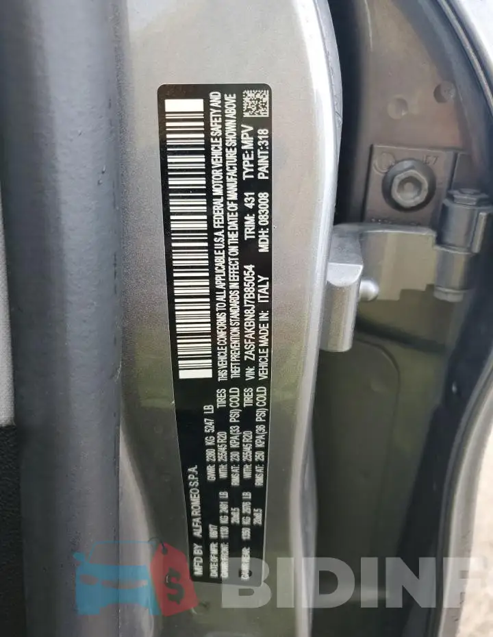 ZASFAKBN8J7B85054 Photo# 12