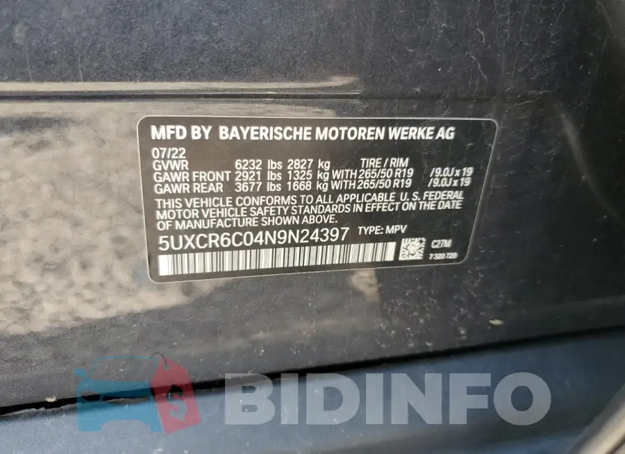5UXCR6C04N9N24397 Photo# 12