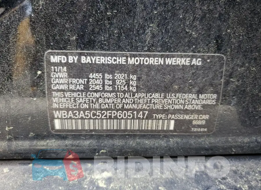 WBA3A5C52FP605147 Photo# 12