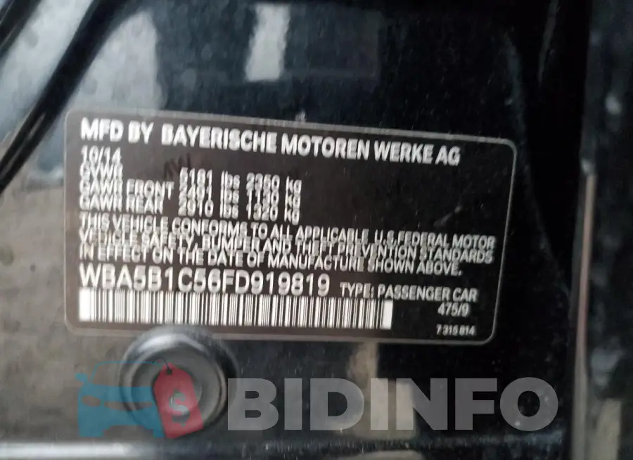 WBA5B1C56FD919819 Photo# 12