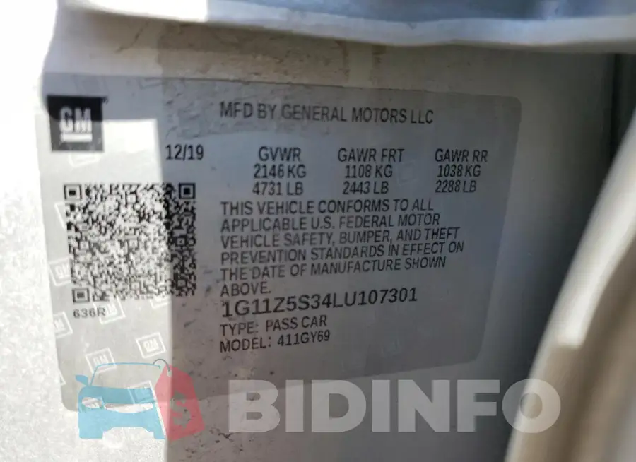 1G11Z5S34LU107301 Photo# 13