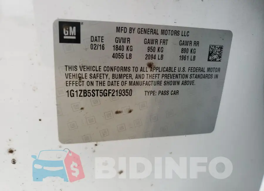 1G1ZB5ST5GF219350 Photo# 12