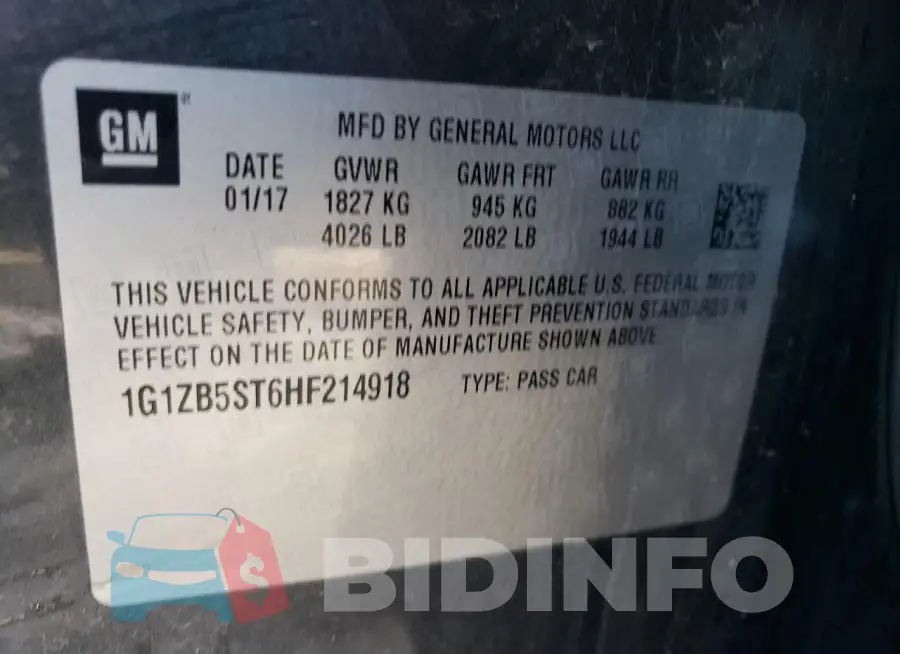 1G1ZB5ST6HF214918 Photo# 13