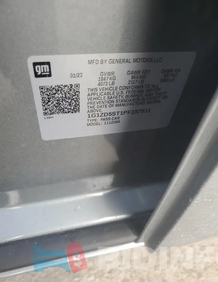1G1ZD5ST1PF157911 Photo# 12