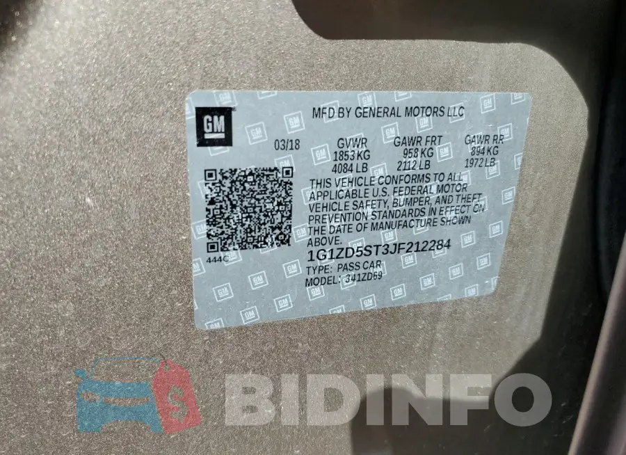 1G1ZD5ST3JF212284 Photo# 12