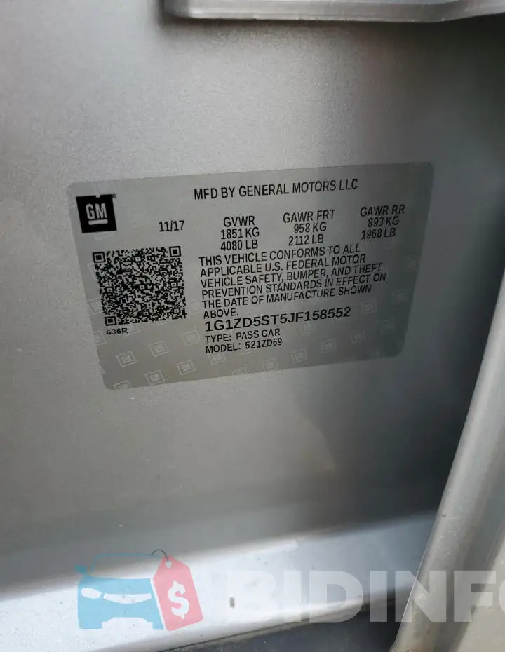 1G1ZD5ST5JF158552 Photo# 12
