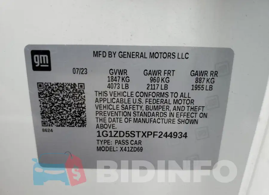 1G1ZD5STXPF244934 Photo# 12