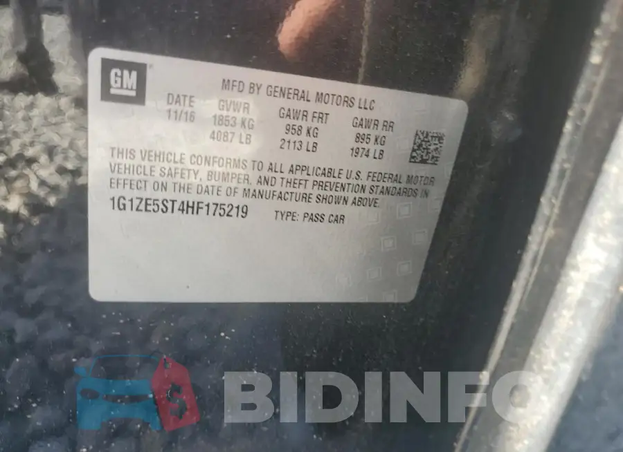 1G1ZE5ST4HF175219 Photo# 12