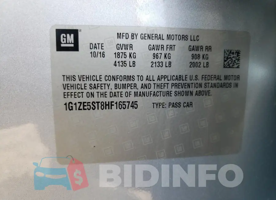 1G1ZE5ST8HF165745 Photo# 12