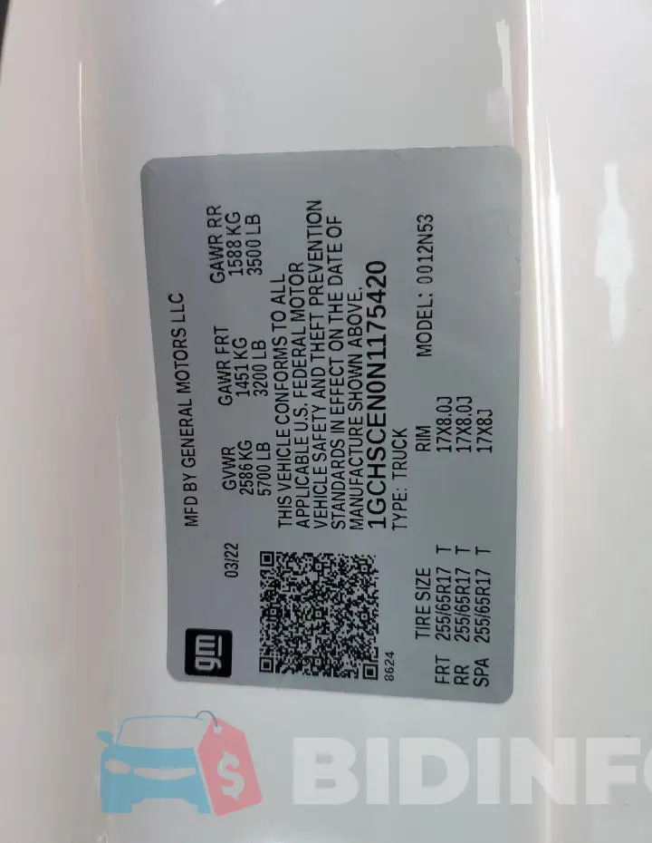 1GCHSCEN0N1175420 Photo# 12