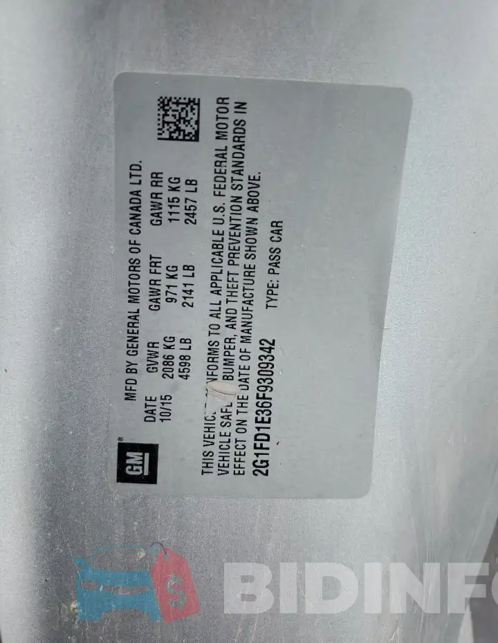 2G1FD1E36F9309342 Photo# 12