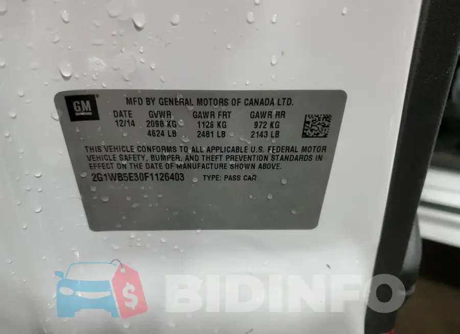 2G1WB5E30F1126403 Photo# 12