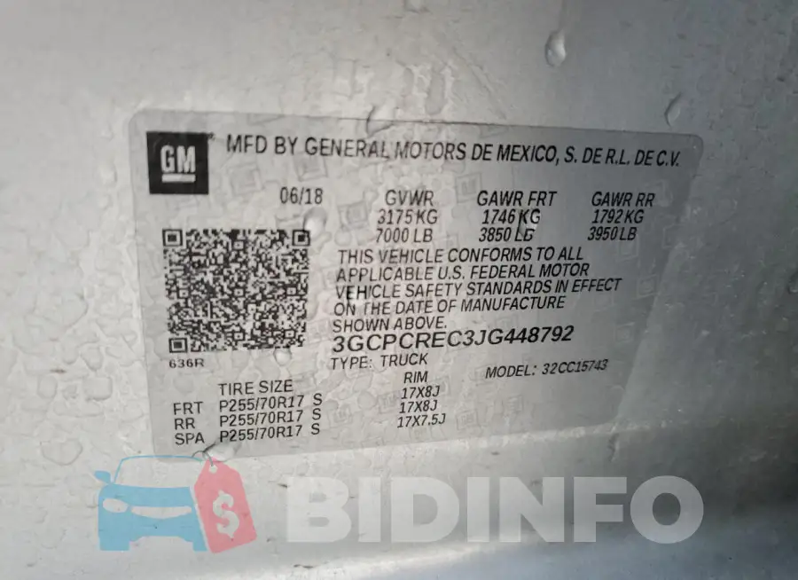 3GCPCREC3JG448792 Photo# 12