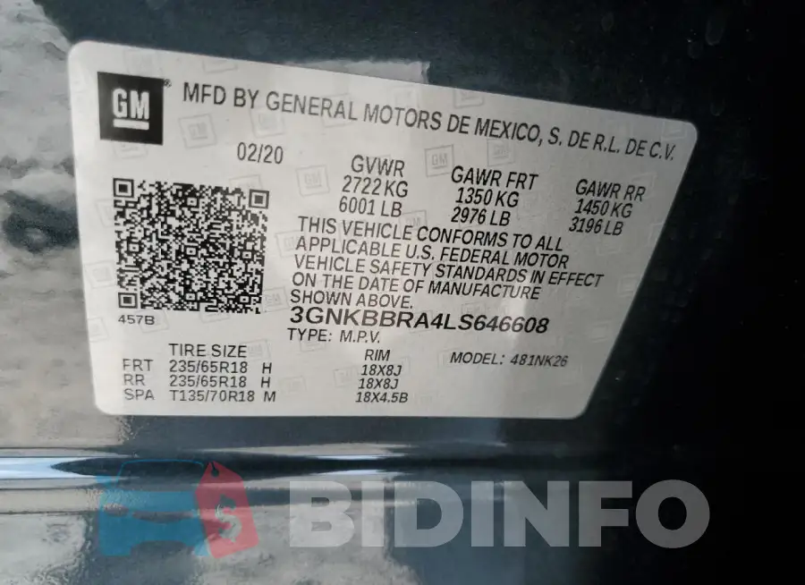 3GNKBBRA4LS646608 Photo# 13