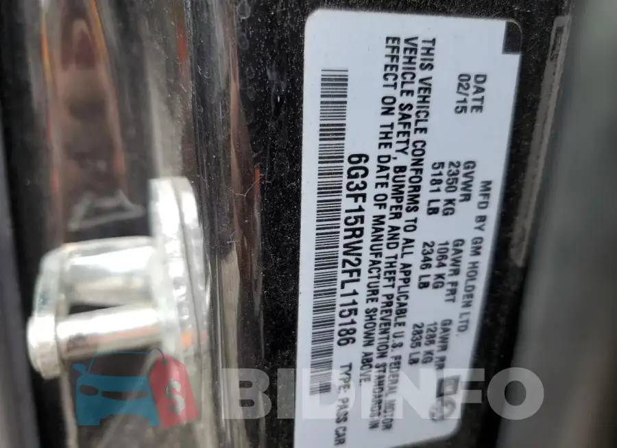 6G3F15RW2FL115186 Photo# 13