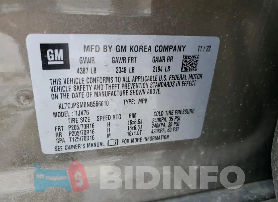 KL7CJPSM0NB566610 Photo# 12