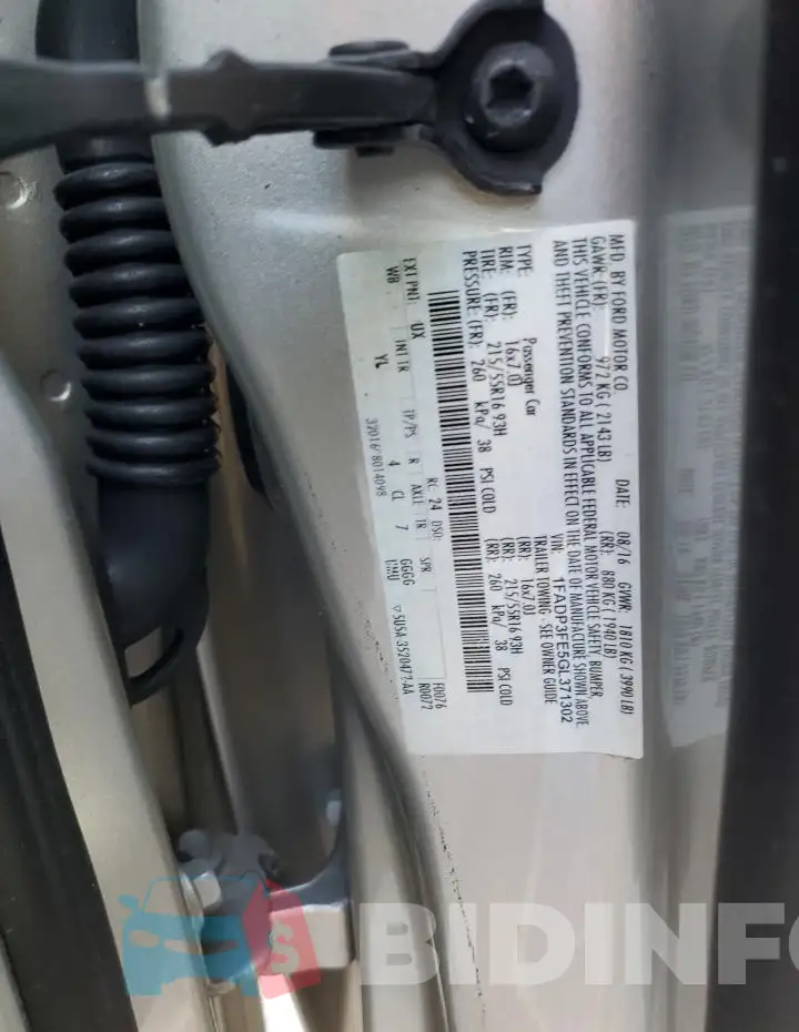 1FADP3FE5GL371302 Photo# 13