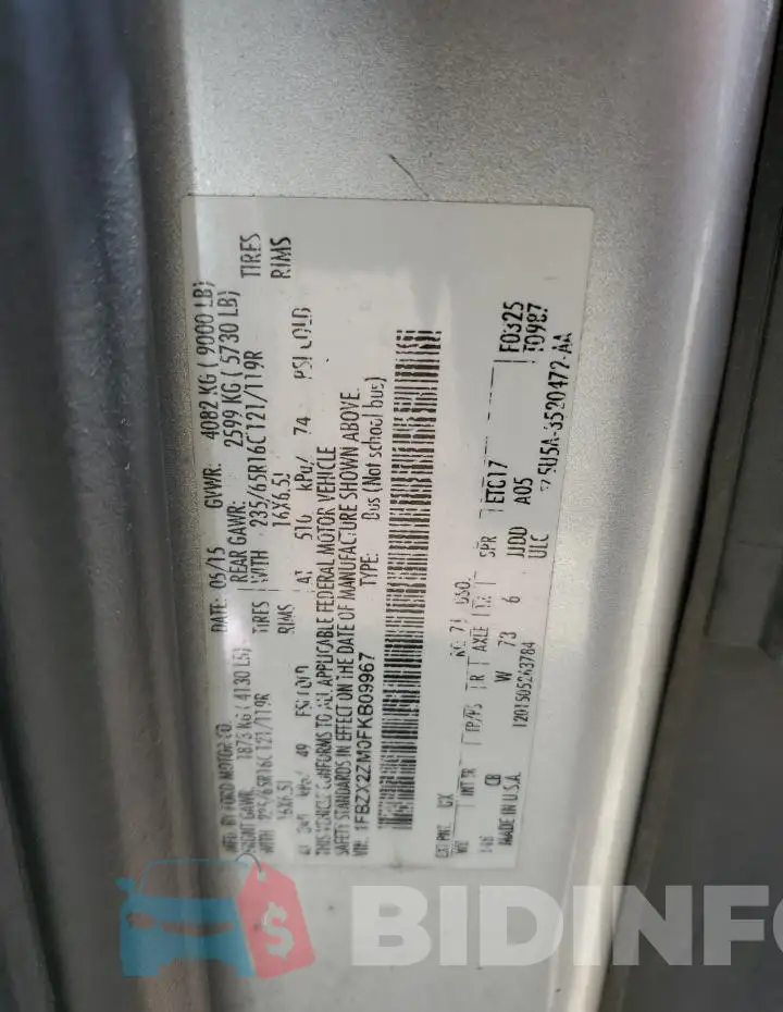 1FBZX2ZM0FKB09967 Photo# 13