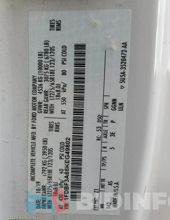 1FDBF3A66KEG49802 Photo# 12