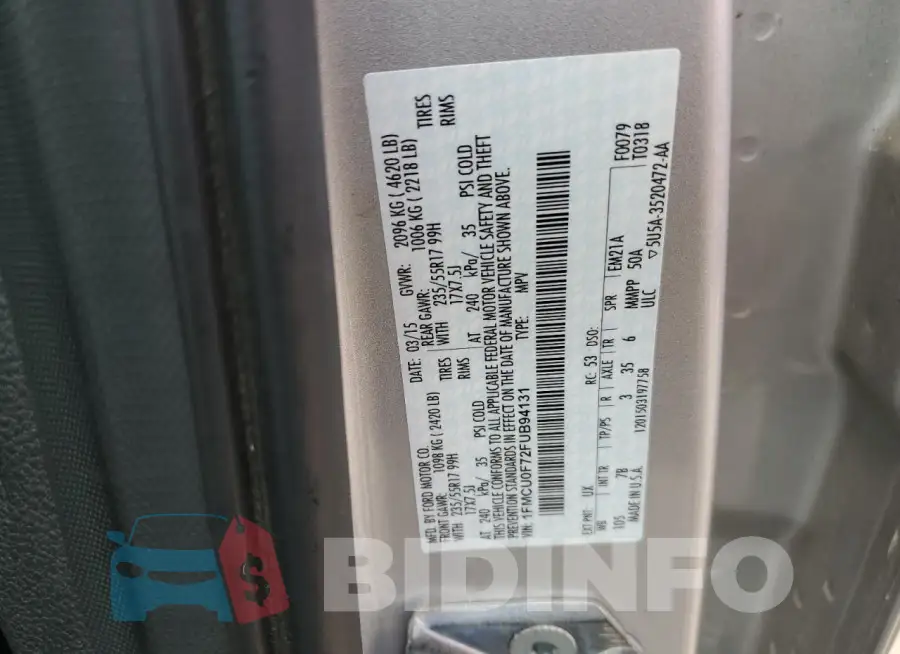 1FMCU0F72FUB94131 Photo# 13