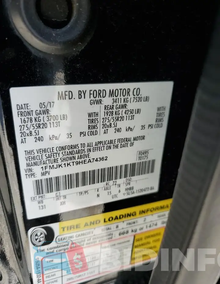 1FMJK1KT9HEA74362 Photo# 13