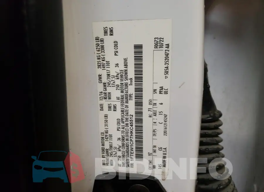 1FTEW1CP7HKC45512 Photo# 12