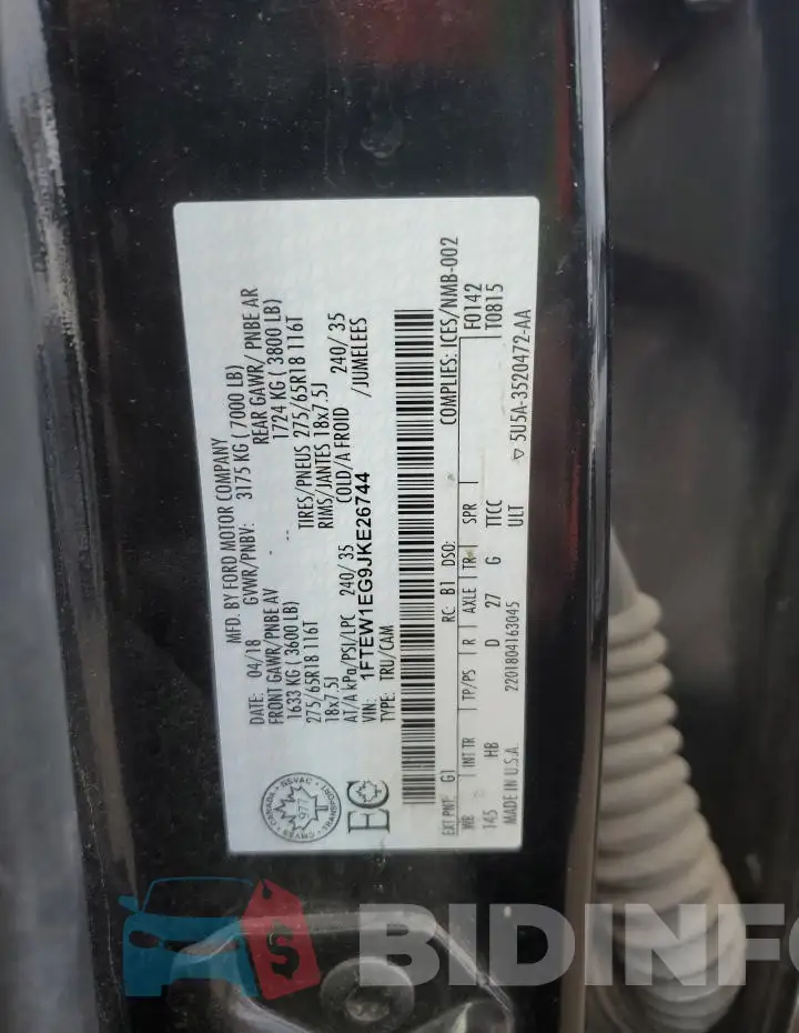 1FTEW1EG9JKE26744 Photo# 12