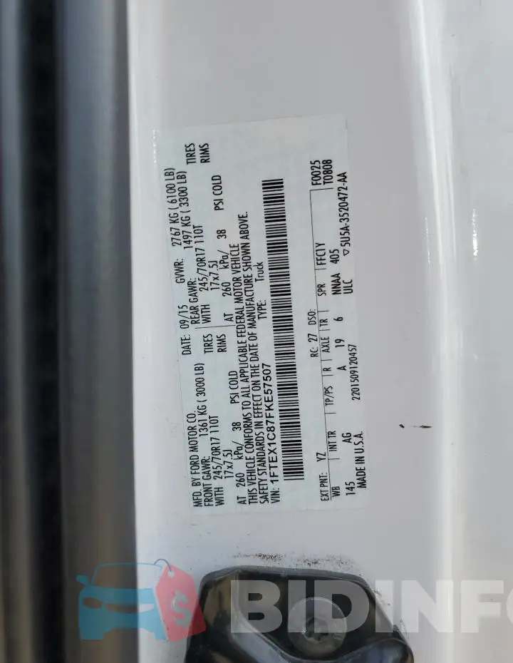 1FTEX1C87FKE57507 Photo# 13
