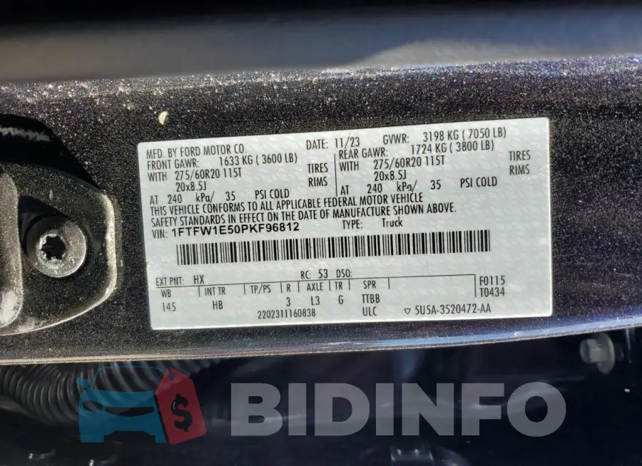 1FTFW1E50PKF96812 Photo# 12
