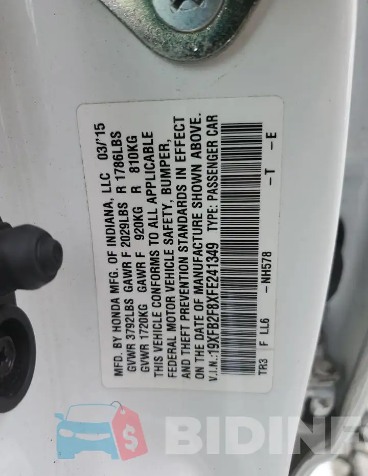 19XFB2F8XFE241349 Photo# 12